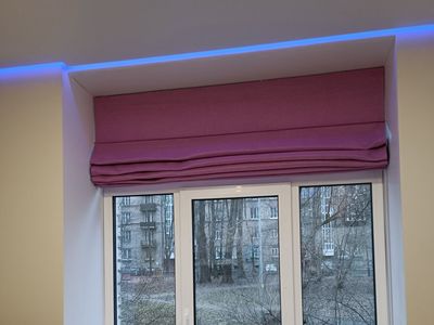 Римские шторы в проем окна в гостиную в СПб